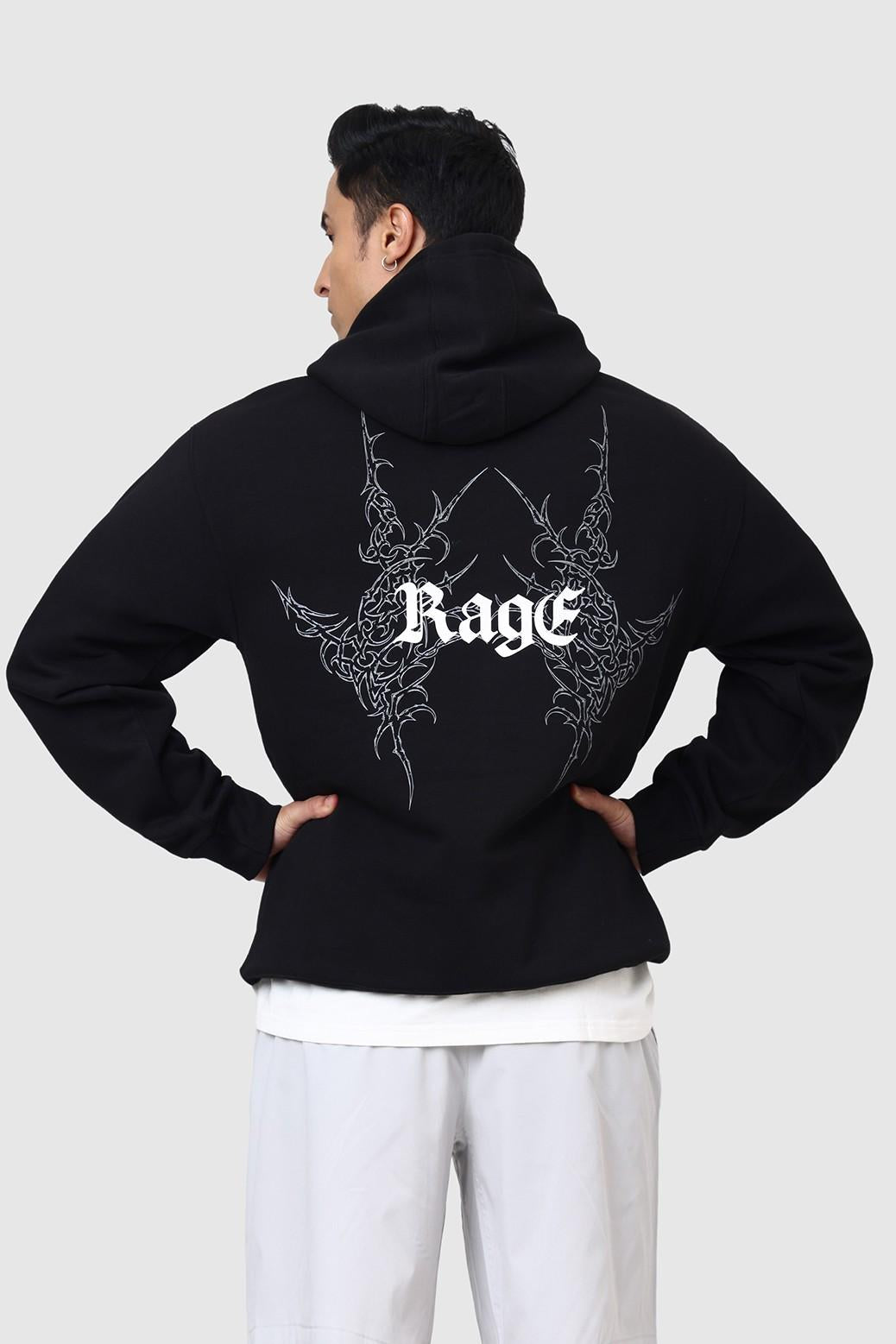 Rage Oversized Hoodie Black
