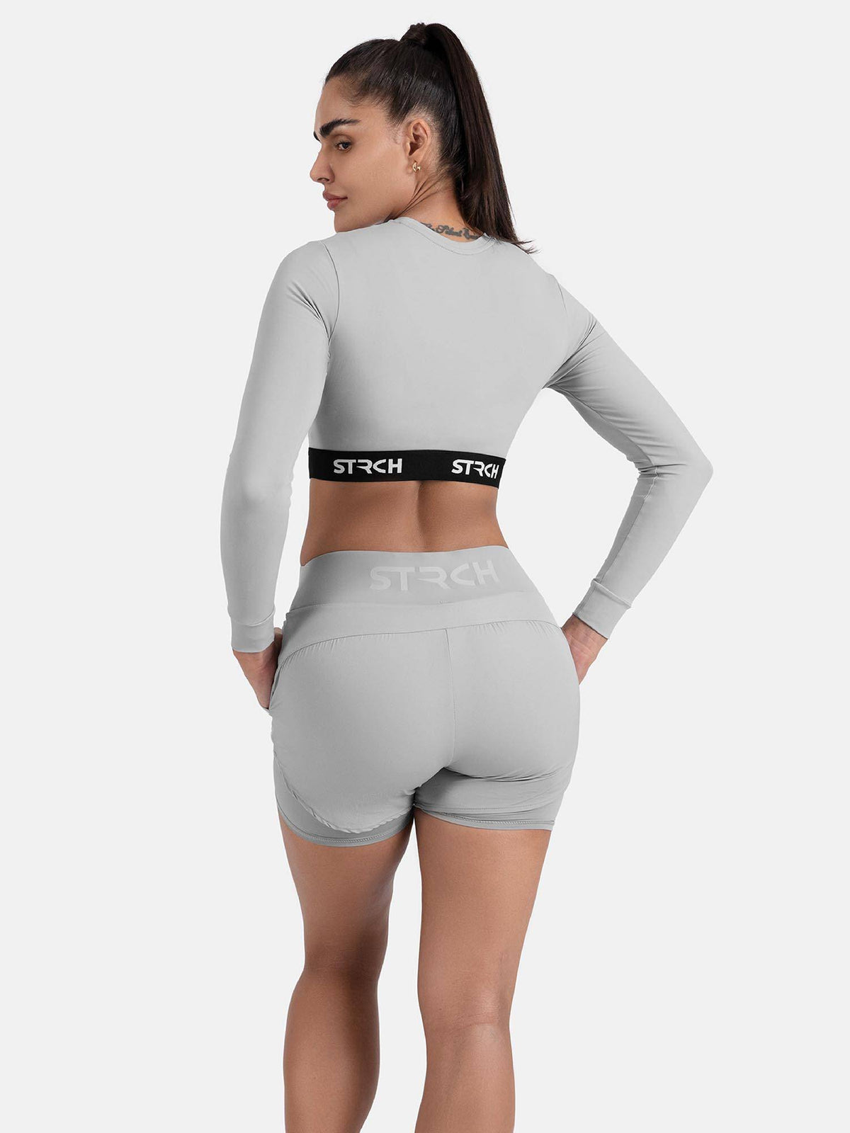 Fast As Flash Womens Double Layered Shorts - Grey - view 3