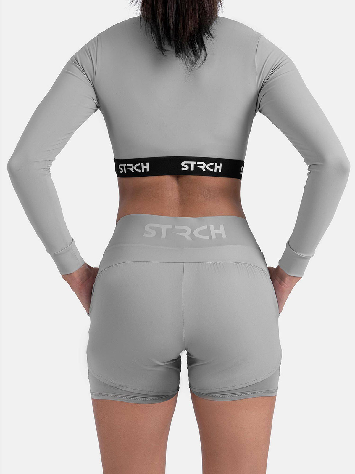 Fast As Flash Womens Double Layered Shorts - Grey - view 4