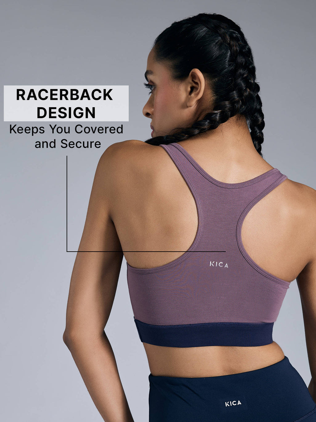 Cotton Slip-On Sports Bra with Removable Pads KIC104 -NUDE | sb09 - view 8