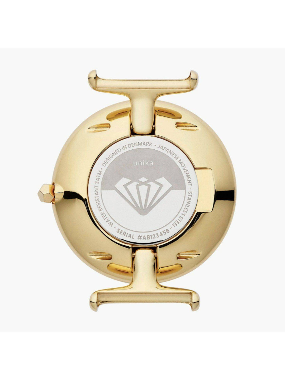 Unika 32mm Gold White Dial with Gold 5 Link Watch Strap | W92 - view 4