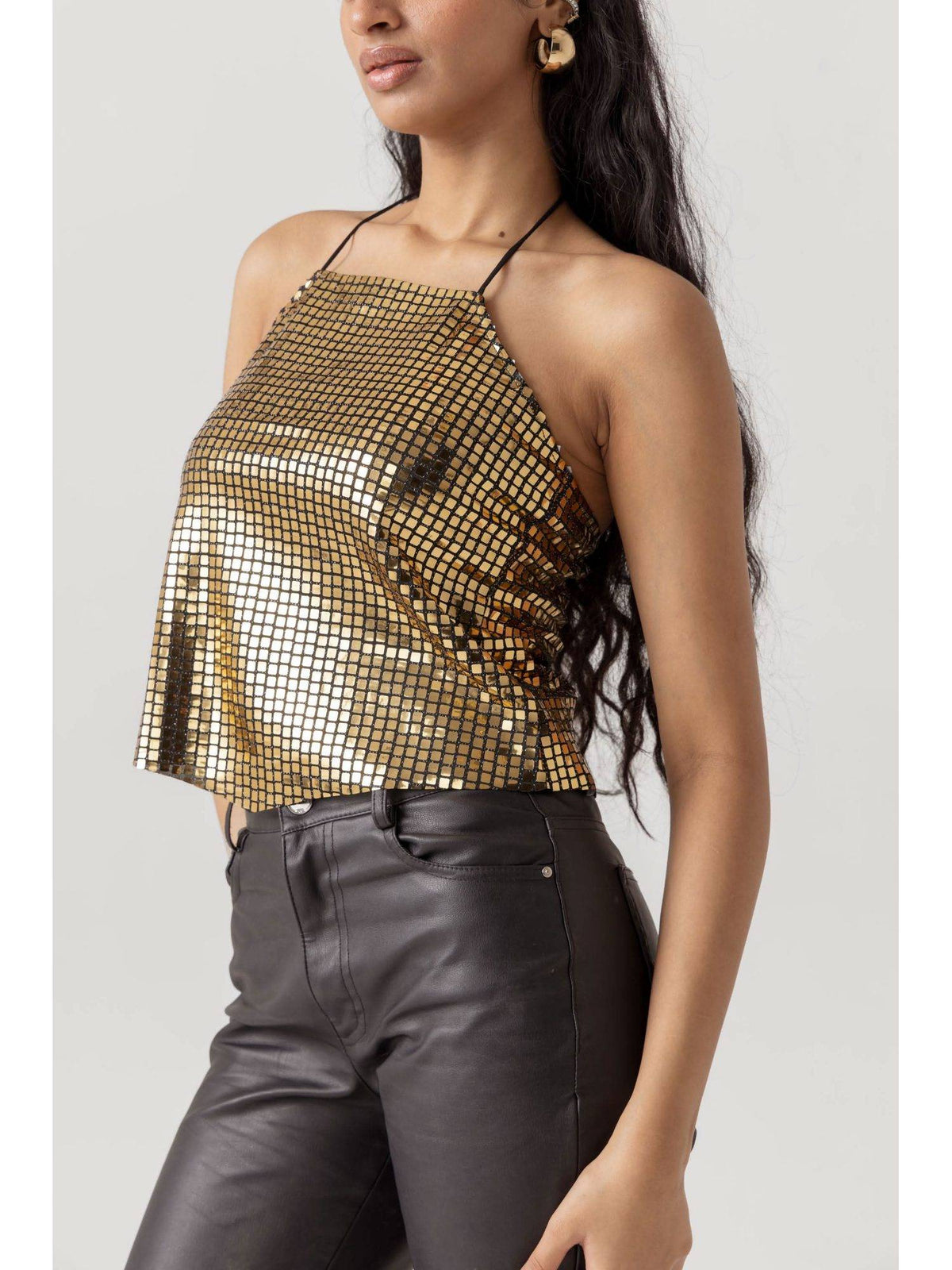 Nargis Halter Neck Silver Top | HT67 - view 7