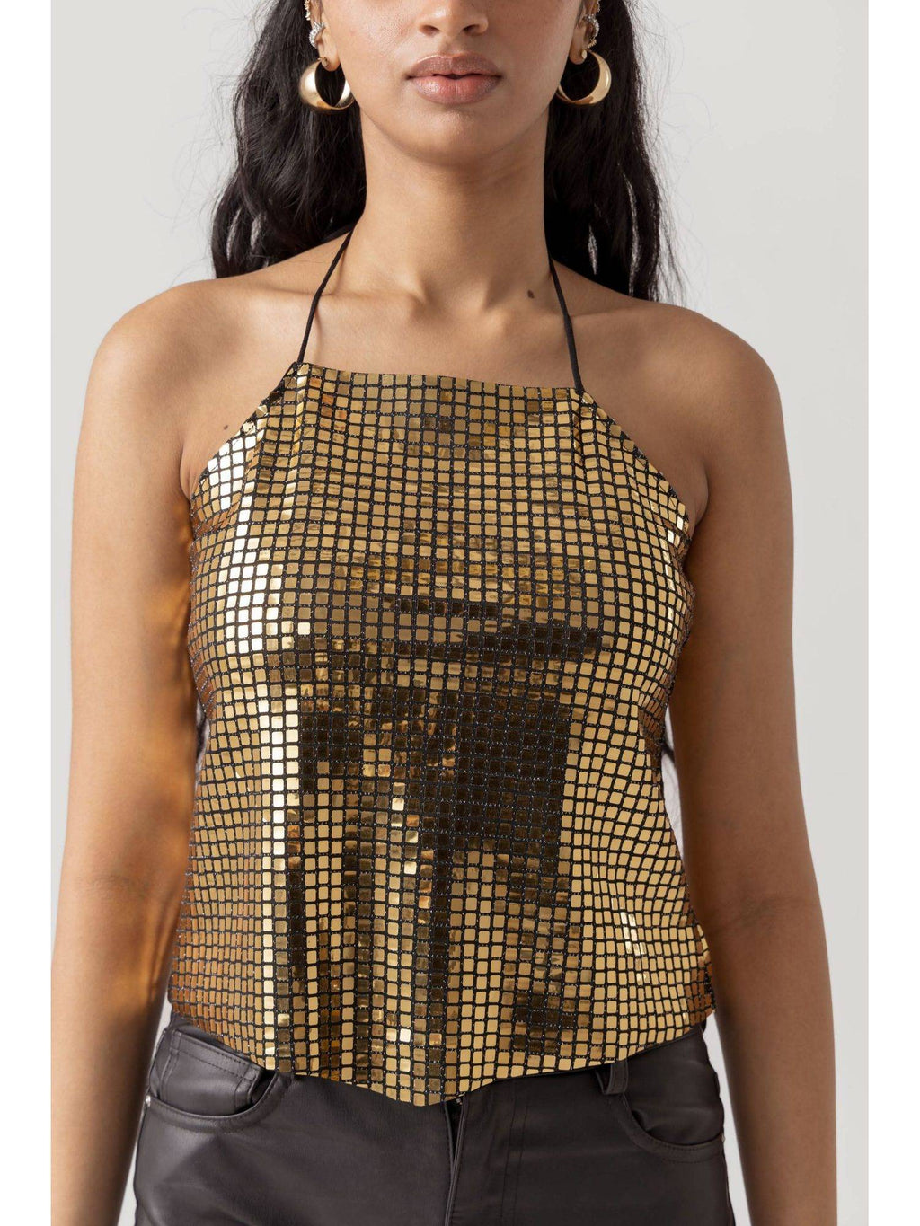Nargis Halter Neck Silver Top | HT67 - view 8