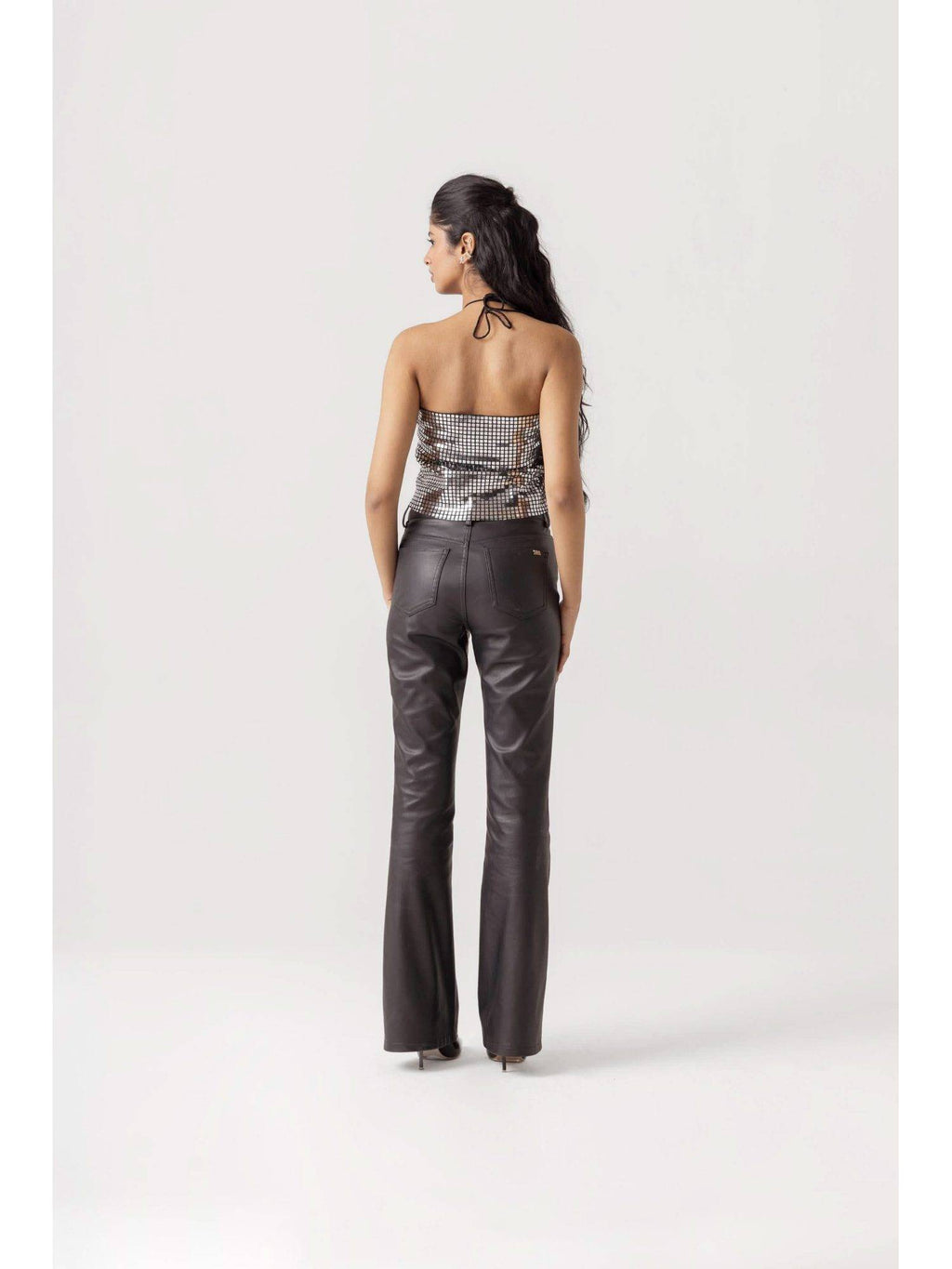 Nargis Halter Neck Silver Top | HT67 - view 2