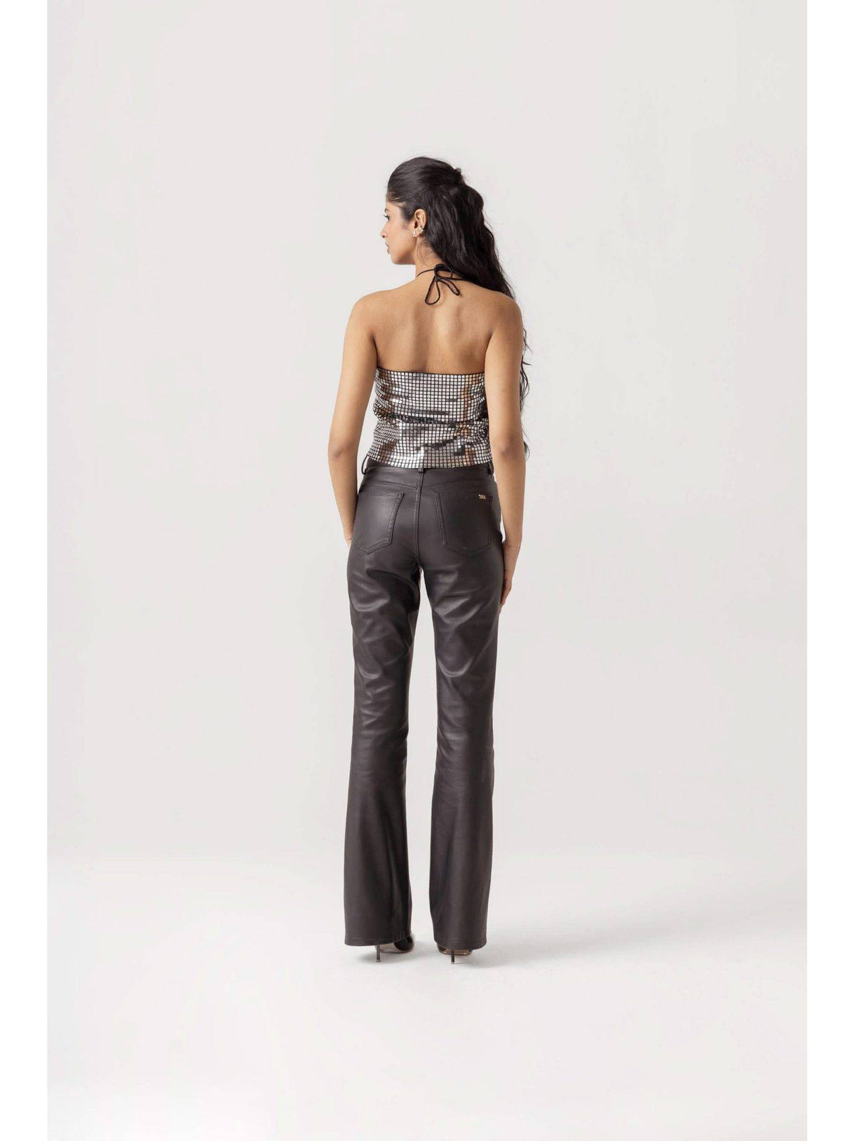 Nargis Halter Neck Silver Top | HT67 - view 2