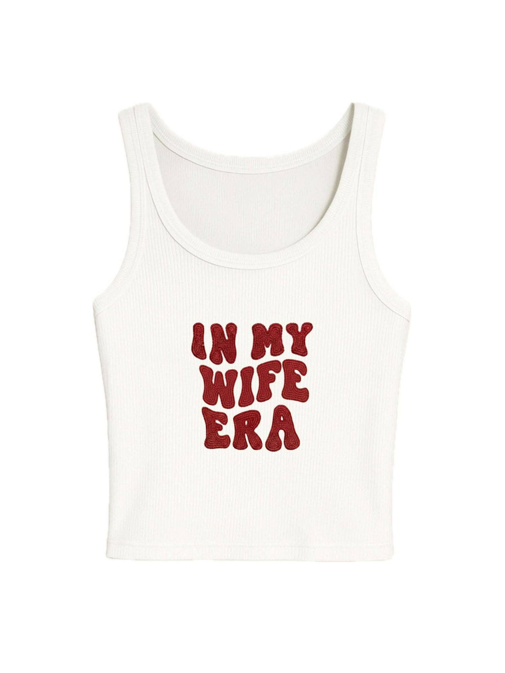 Wife Era Sequin White Tank Top | TT98 - view 1