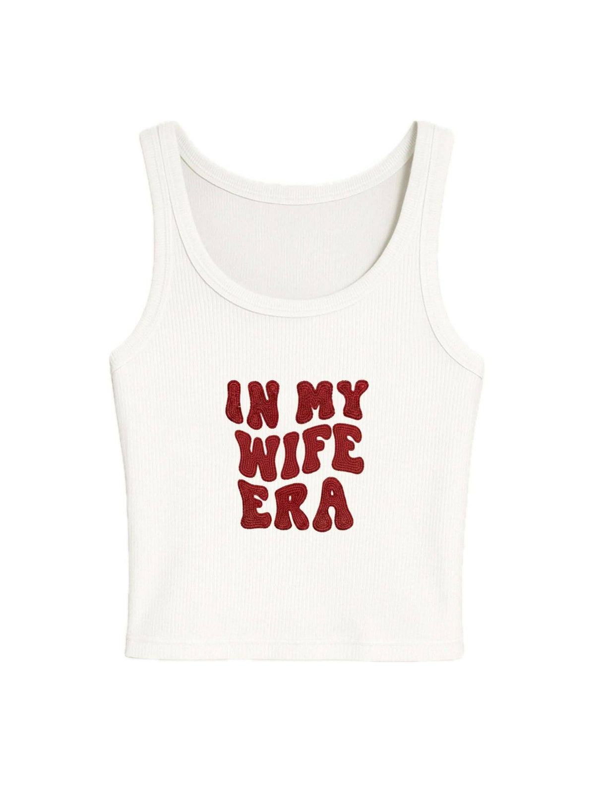 Wife Era Sequin White Tank Top | TT98 - view 1