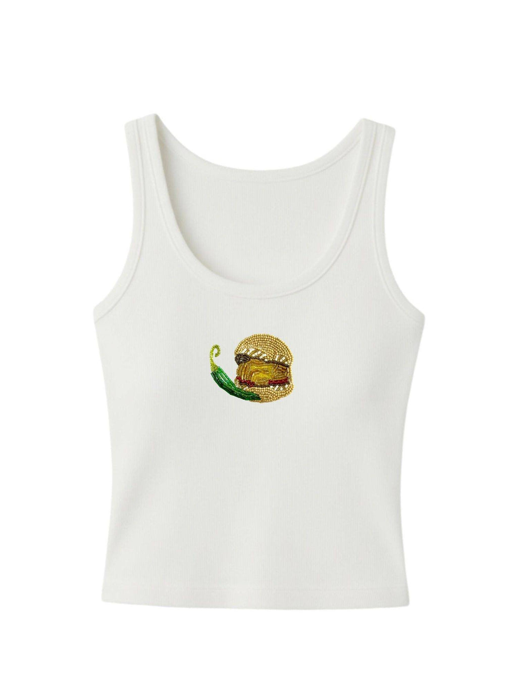 Vadapav White Tank Top | TT98 - view 1