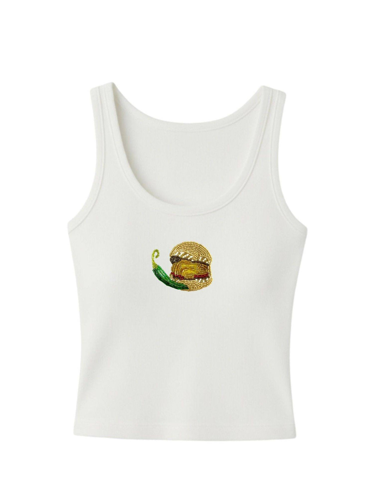 Vadapav White Tank Top | TT98 - view 1
