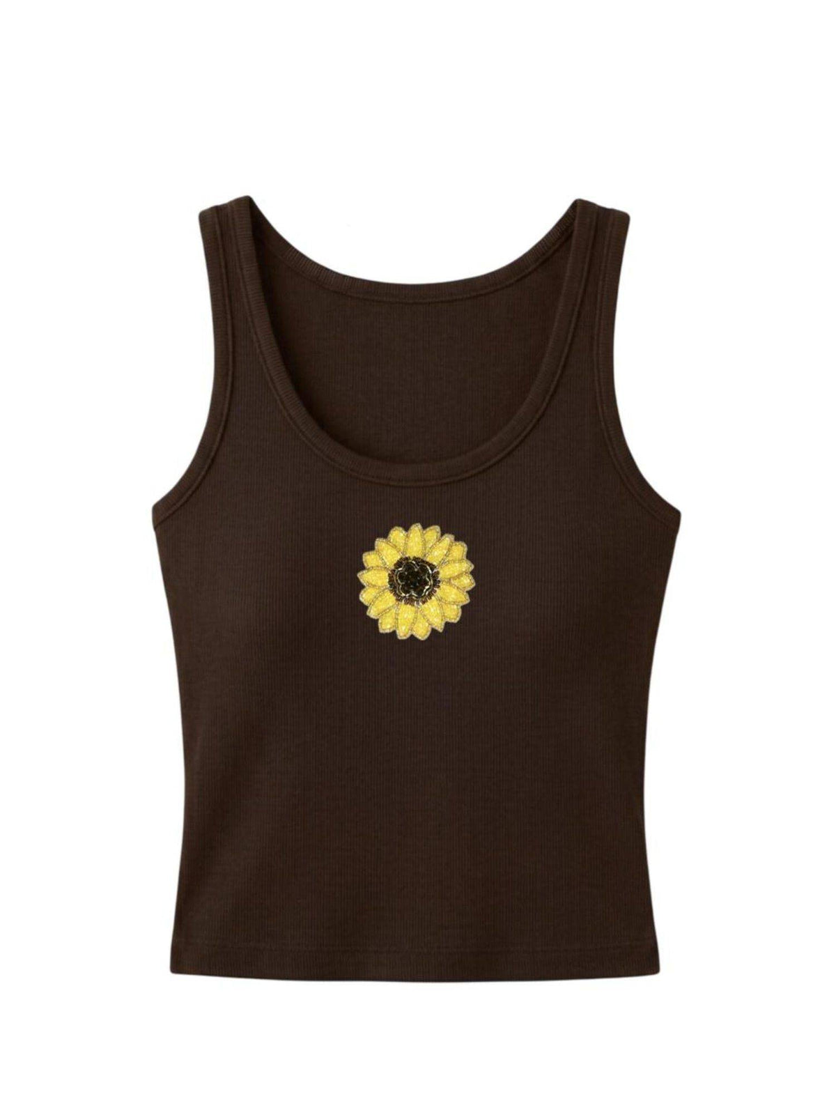 Sunflower Brown Tank Top | TT98 - view 1