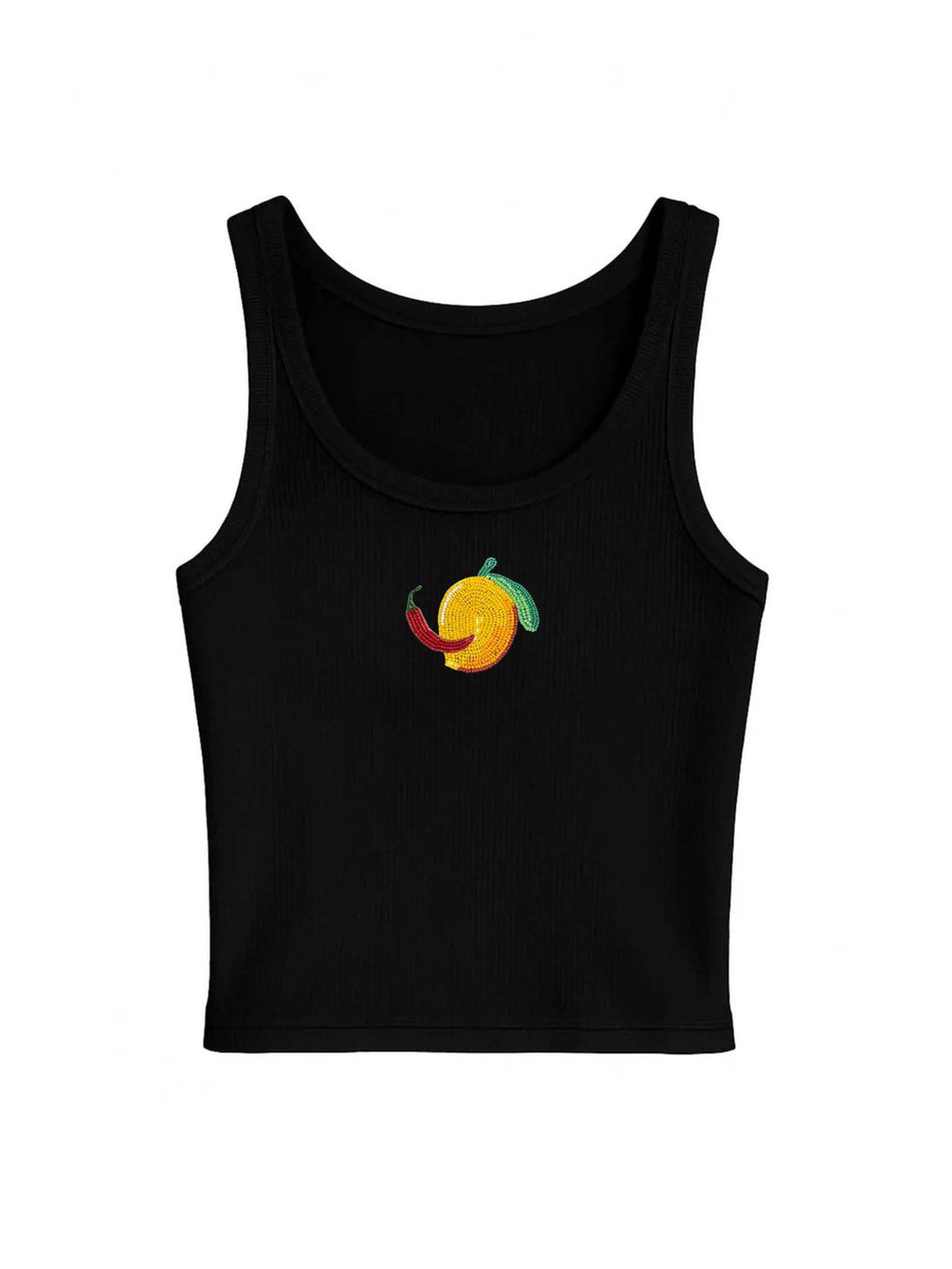 Mango Chilli Black Tank Top | TT98 - view 1