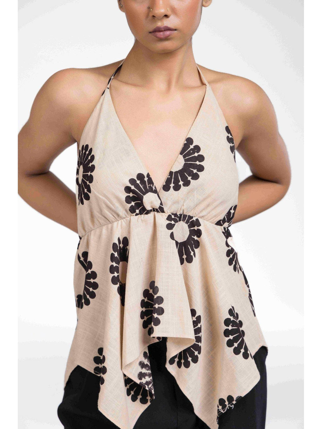 White Halter Top | HT67 - view 3