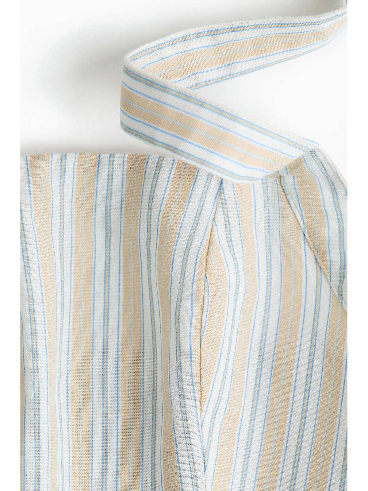 Women Beige Linen-blend halterneck top | HT67 - view 6