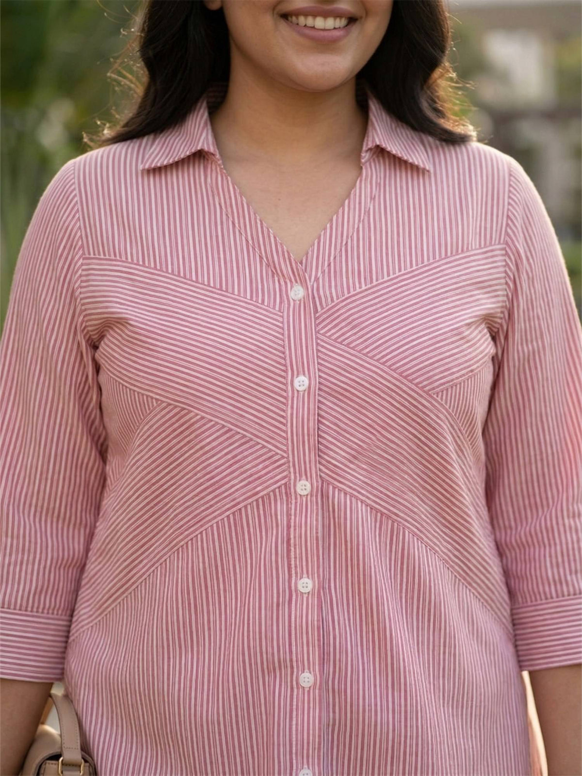 Green Stripe Cotton Shirt | S67 - view 6