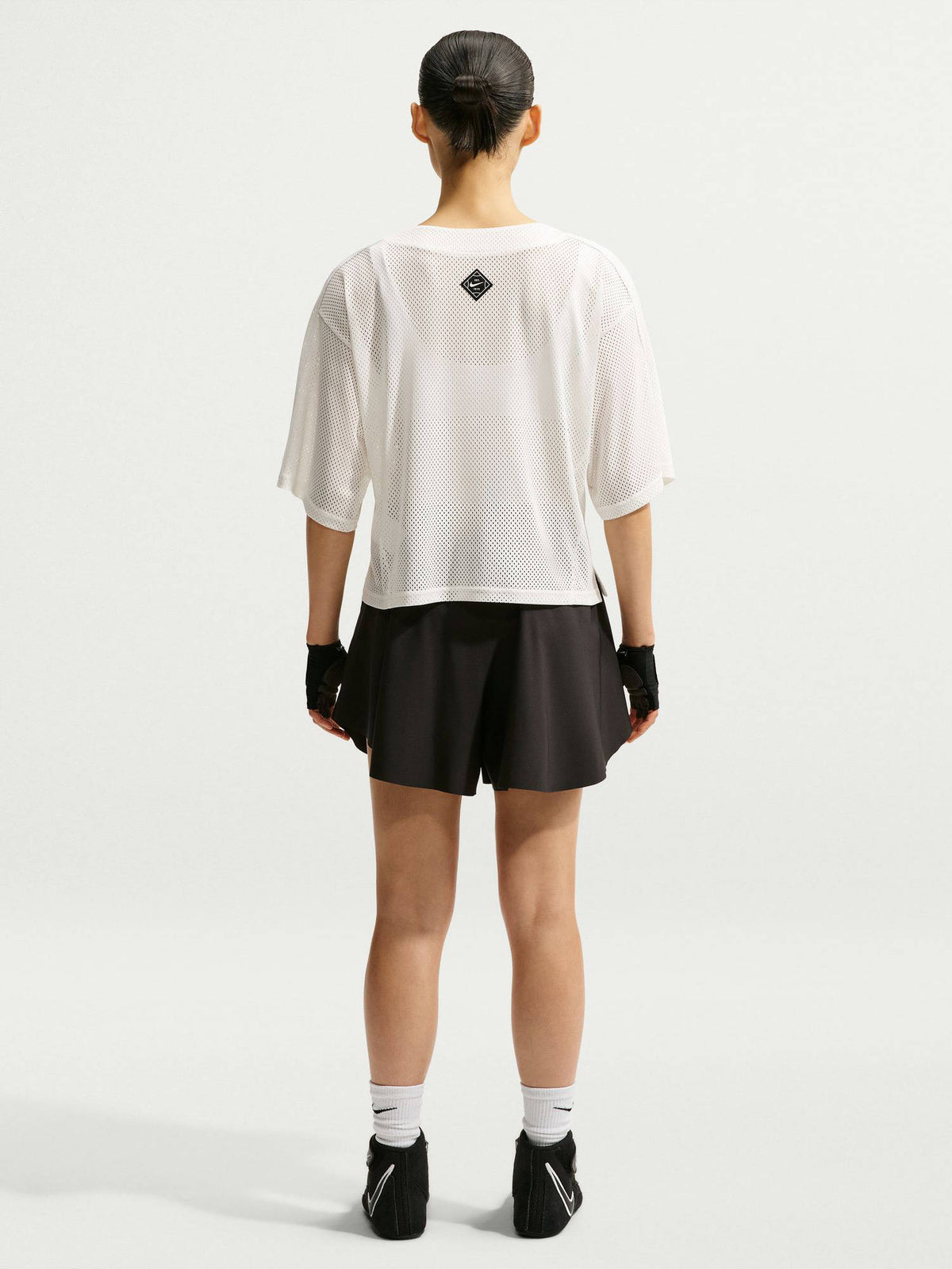 Women White Self Design T-Shirt | TT89 - view 2