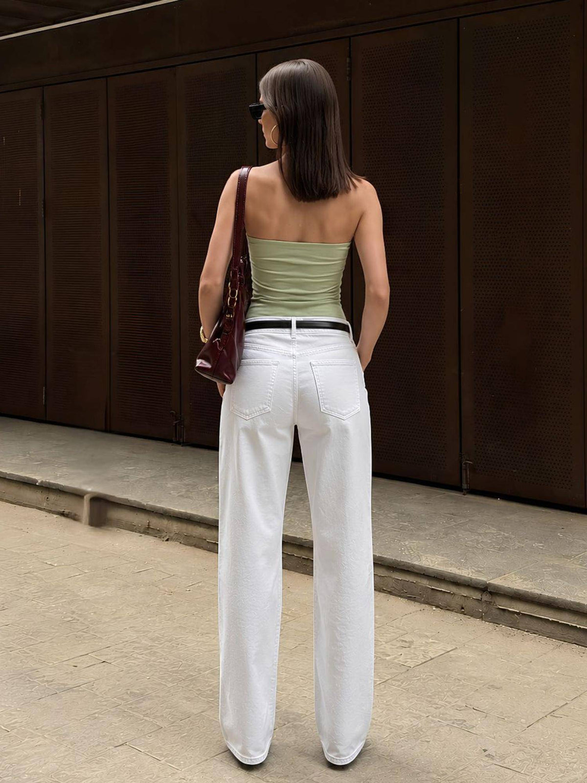 Green Slay Pronk Muse Tube Crop Top | CT61 - view 4