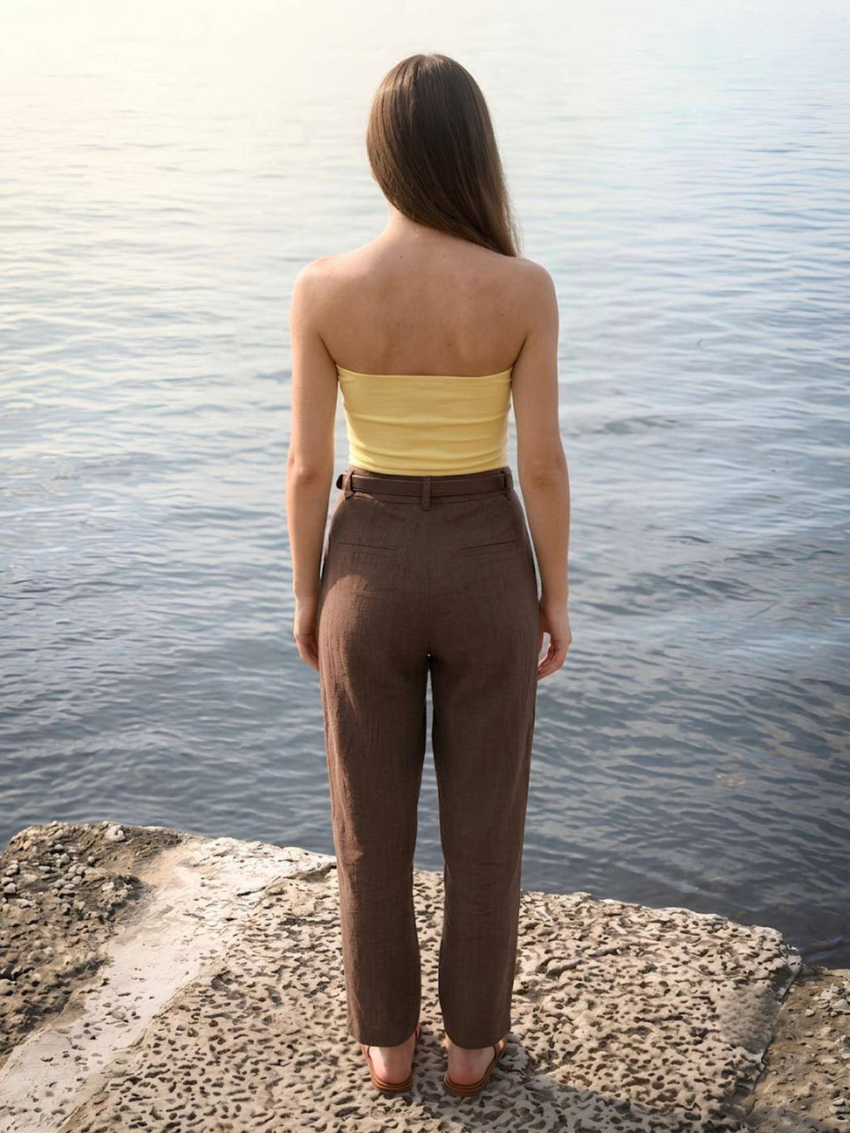Yellow Cin Cin Sun Tube Crop Top | CT61 - view 3