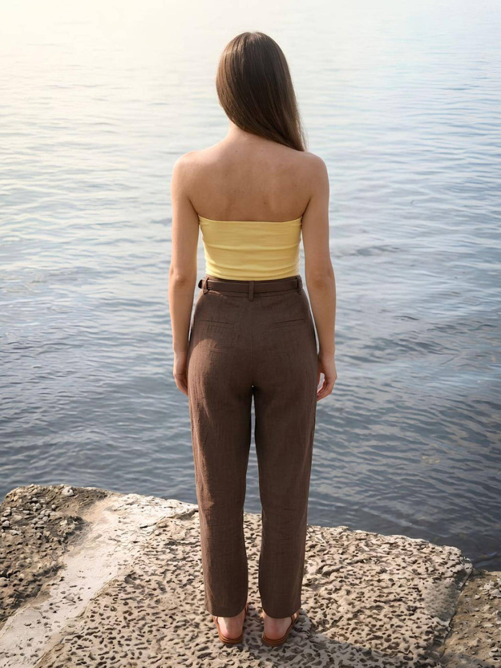 Yellow Cin Cin Sun Tube Crop Top | TT90 - view 3
