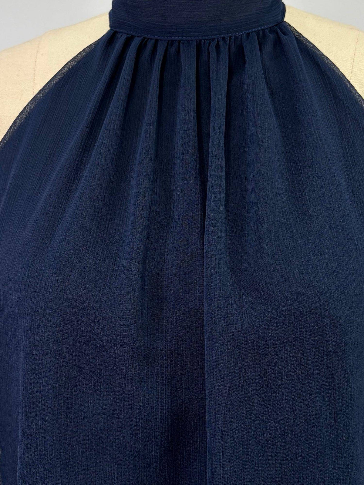 Navy Blue Halter Neck Flouncy Top | HT67 - view 4
