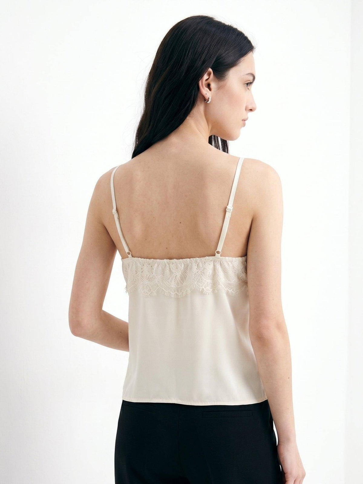 Cream Strappy Lace Bustier Camisole | TT98 - view 5