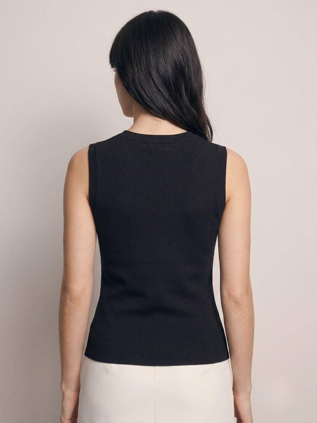 Black Studded Embellishment Racer Tank Top | TT98 - view 7