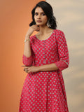 Gerua Red Printed A-Line Kurta P23