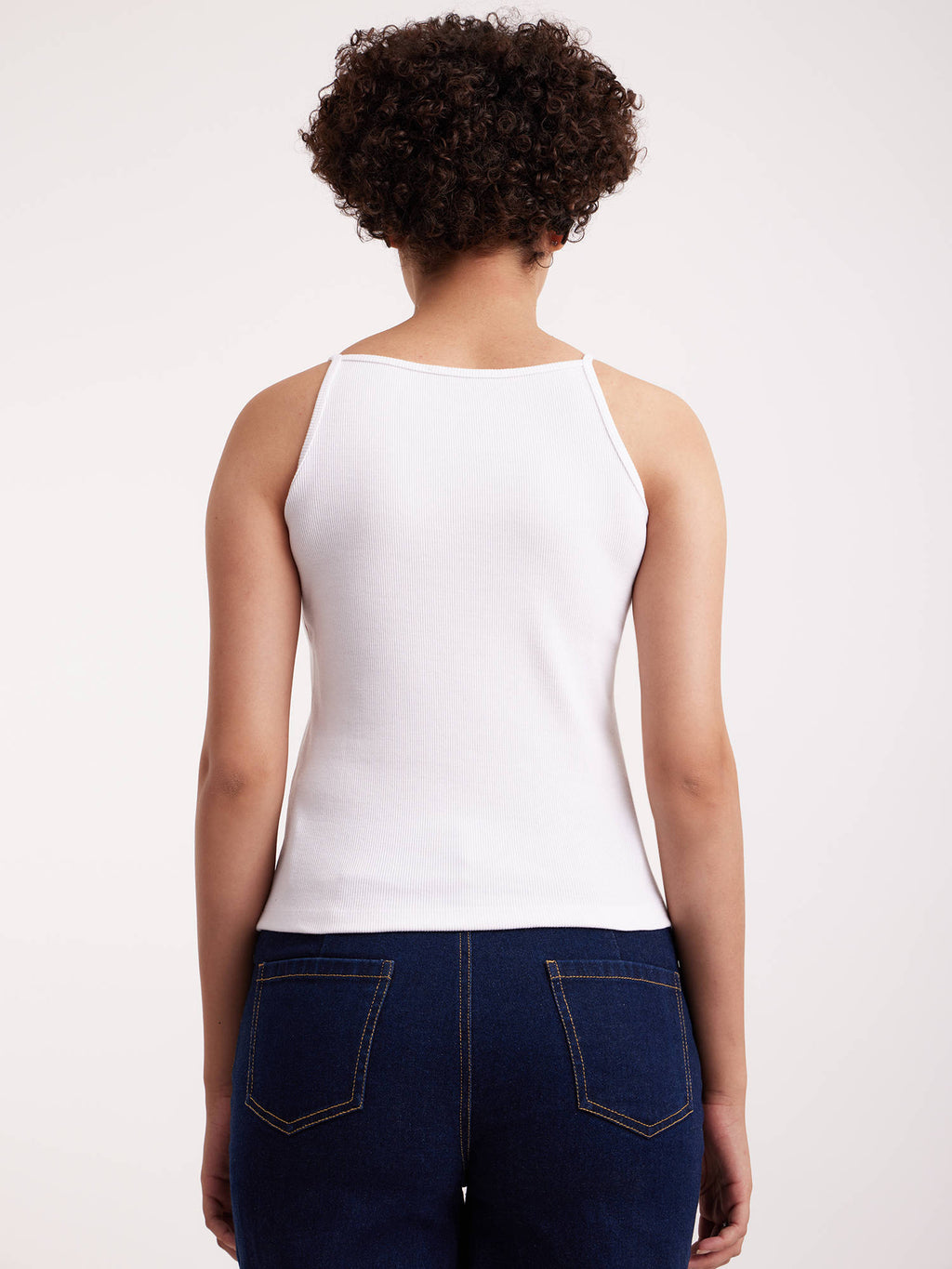 Stretchable Halter Neck LivIn Camisole - White | TT98 - view 5