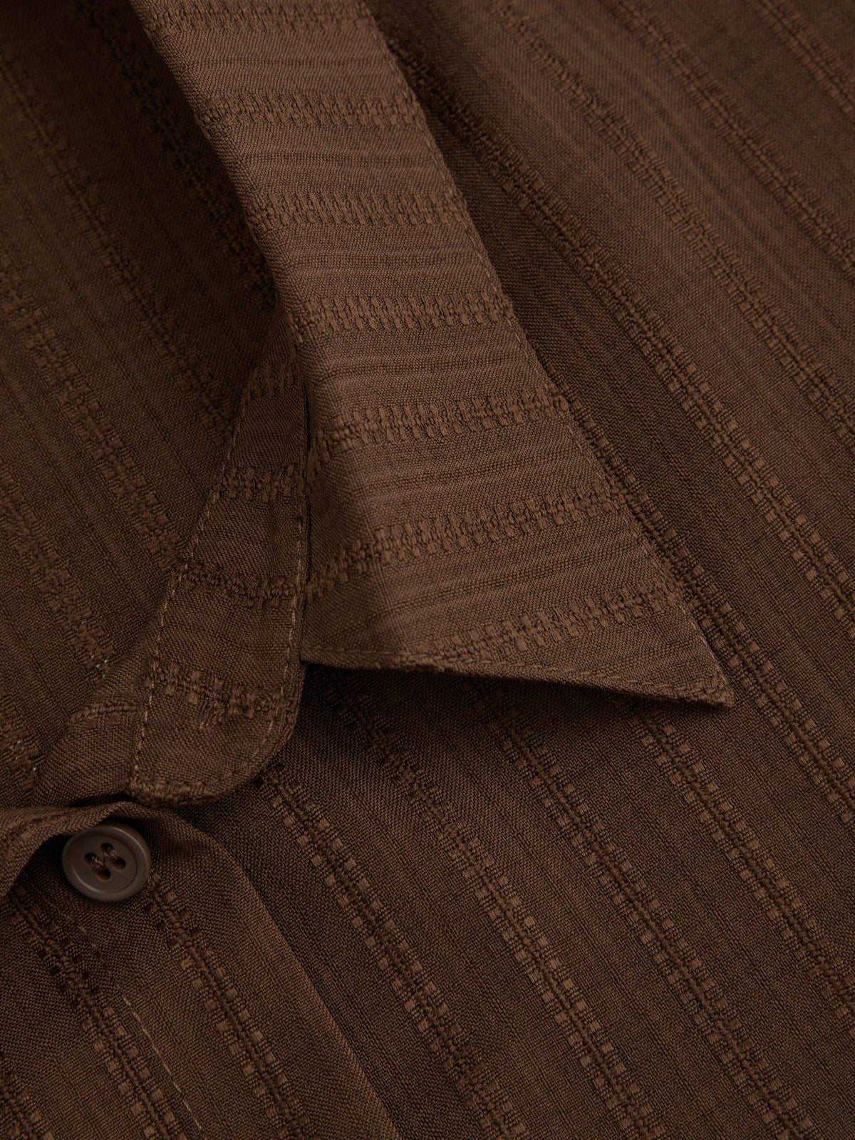 Textured Women's Regular Fit Collar Button-Down Shirt Wine | S67 - view 16
