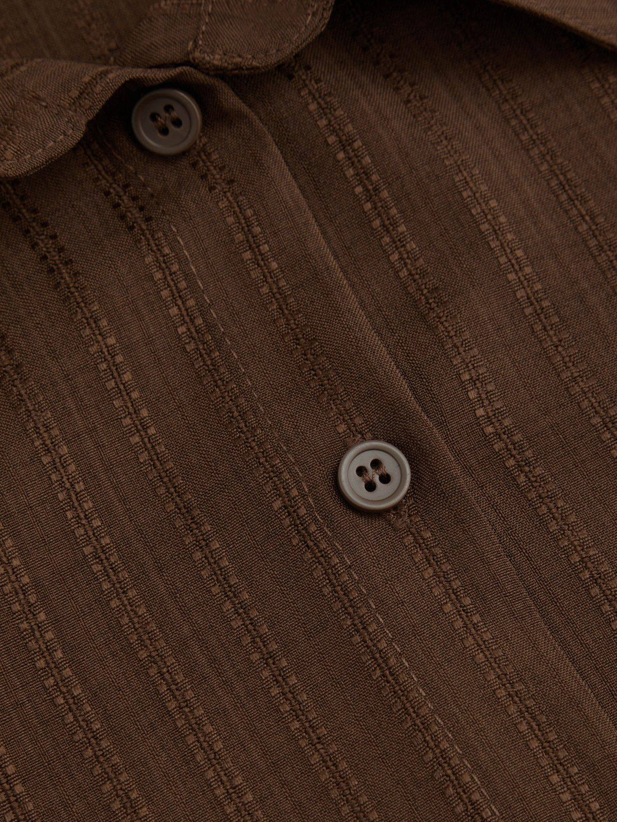 Textured Women's Regular Fit Collar Button-Down Shirt Wine | S67 - view 17