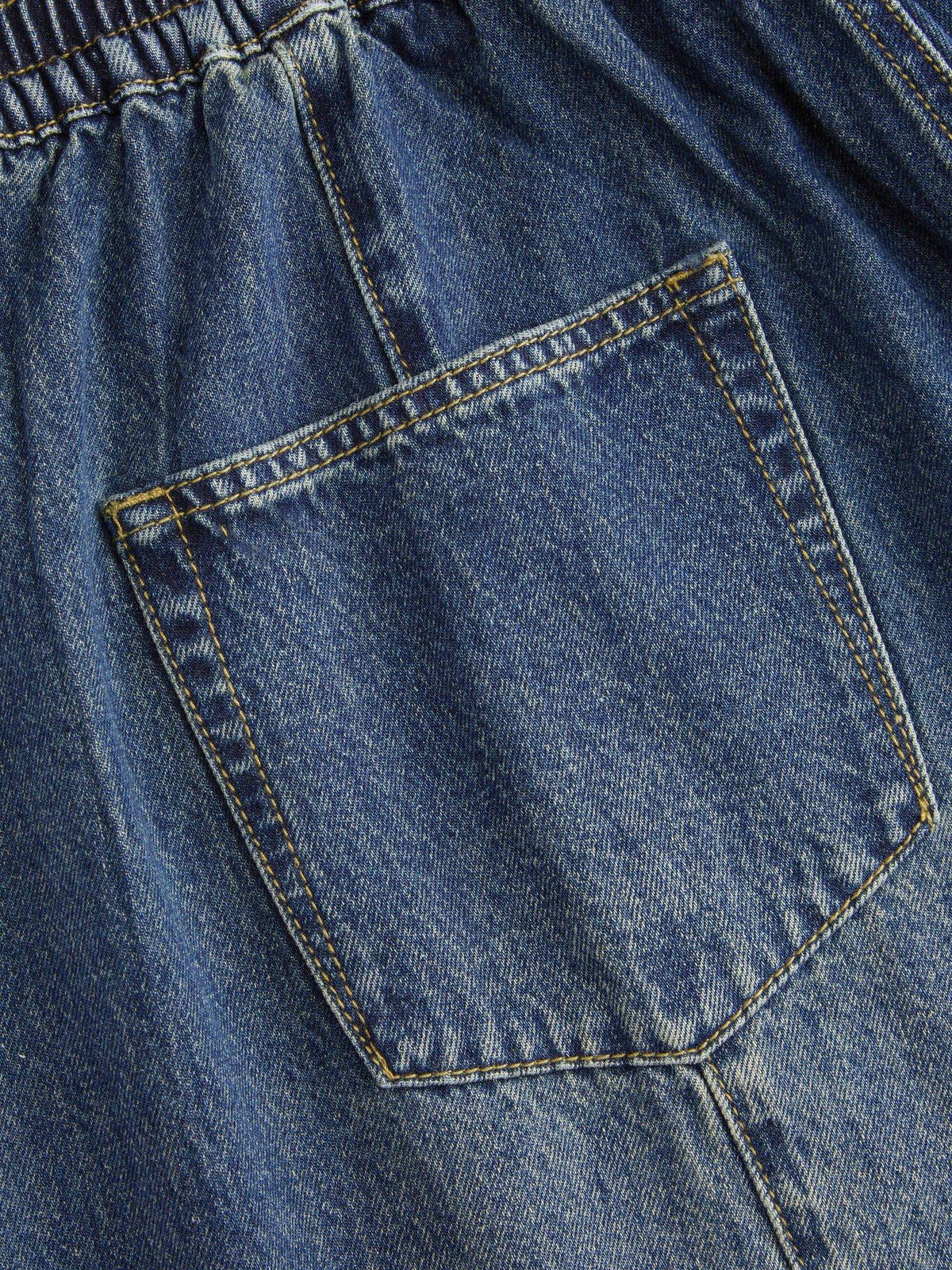 Curve & Plus Women High-Rise Elastic Waist Wide-Leg Jeans Indigo | BG78 - view 9