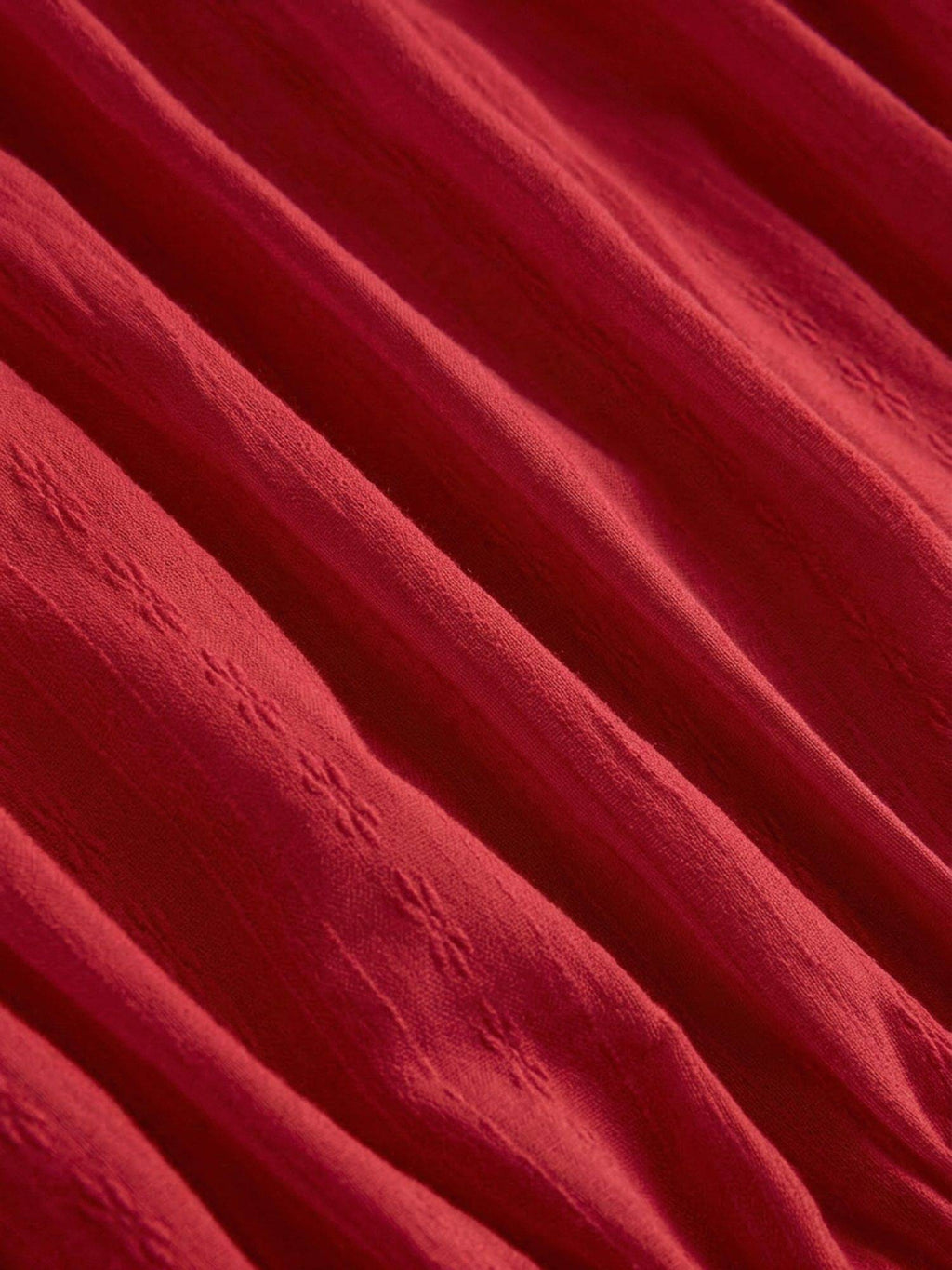 100% Cotton Women V-Neck Drawstring Peplum Blouse Red | pt51 - view 5