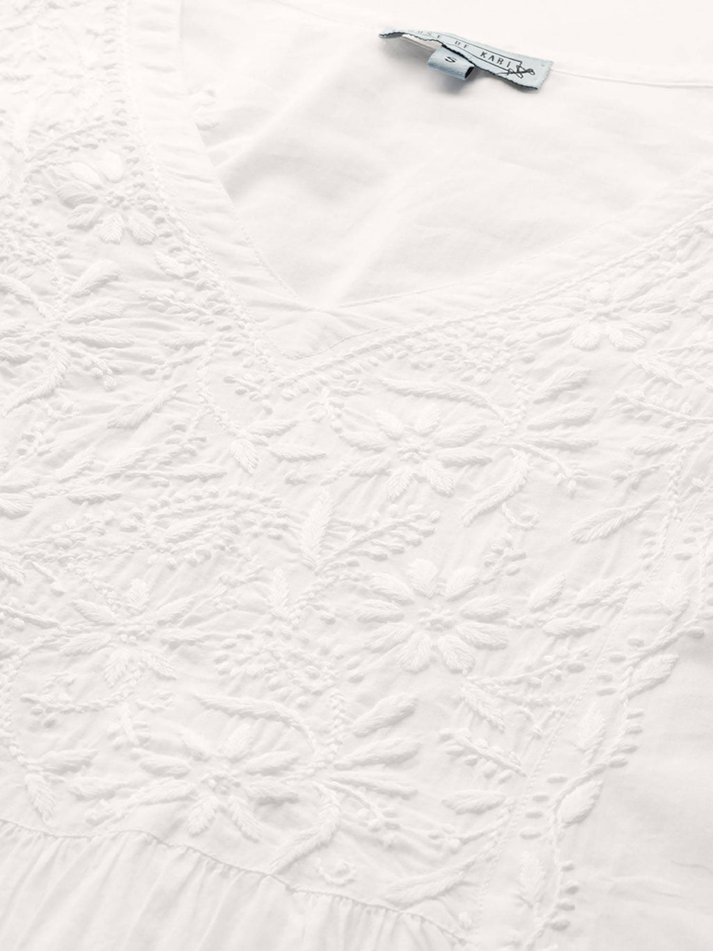 Hok Chikankari Stylish Long Kurta White | FY93 - view 2