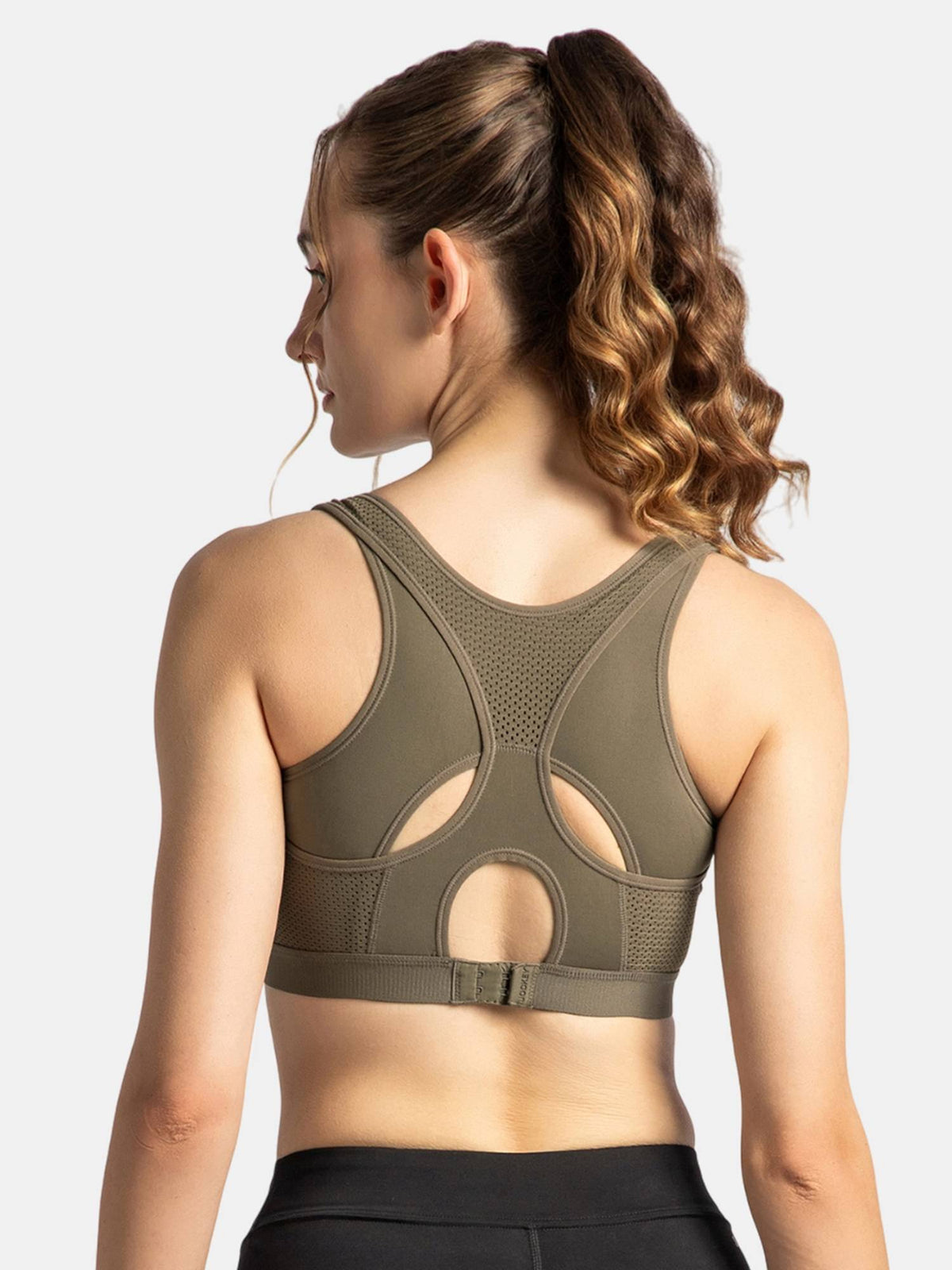 AP20 Wire Free Tatel Nylon Elastane Active Wear Sports Bra - Earth | sb09 - view 3
