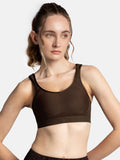 MI11 Wirefree Microfiber Elastane Active Wear Sports Bra - Black | sb09 - view 13
