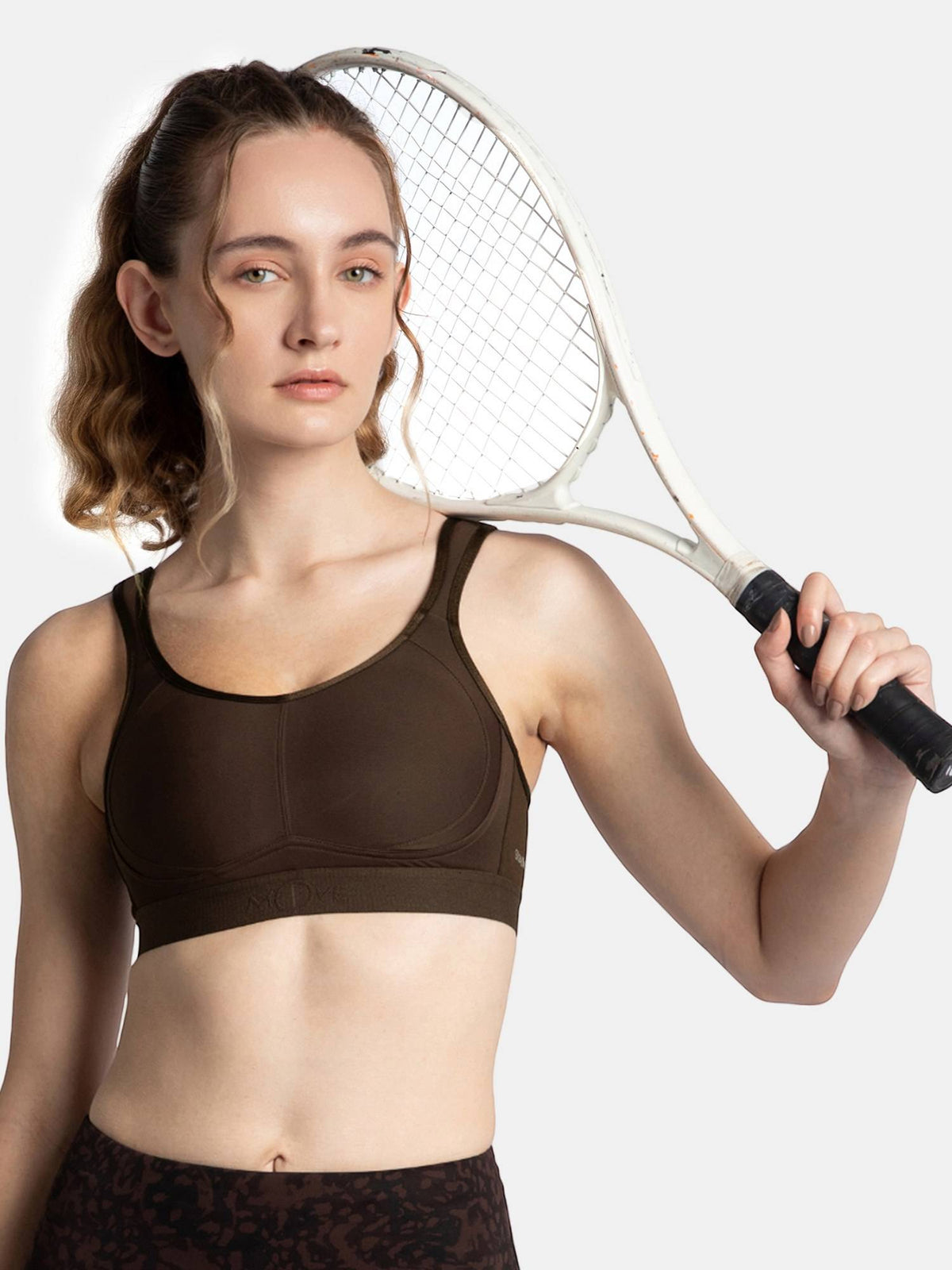 MI11 Wirefree Microfiber Elastane Active Wear Sports Bra - Grape Wine | sb09 - view 14