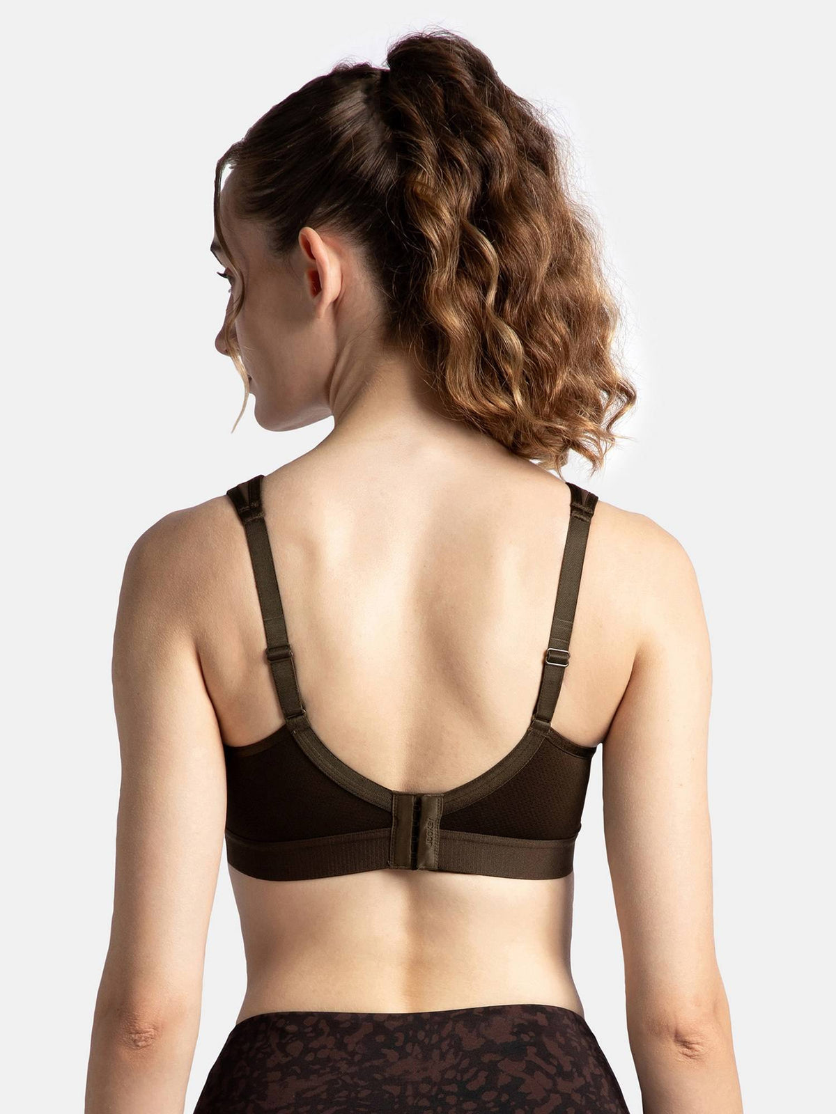 MI11 Wirefree Microfiber Elastane Active Wear Sports Bra - Black | sb09 - view 15