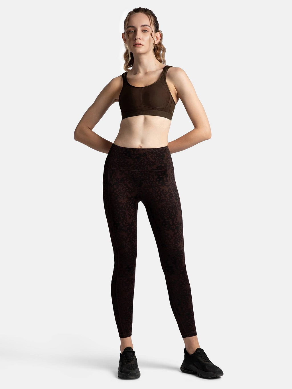 MI11 Wire free Plus Size Microfiber Elastane Active Wear Sports Bra-Minimal Grey | sb09 - view 23