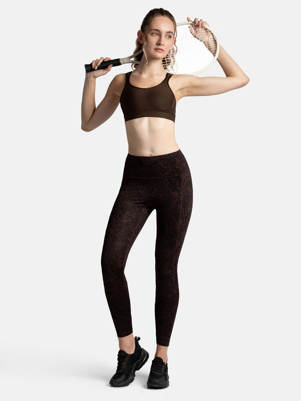 MI11 Wirefree Microfiber Elastane Active Wear Sports Bra - Grape Wine | sb09 - view 18