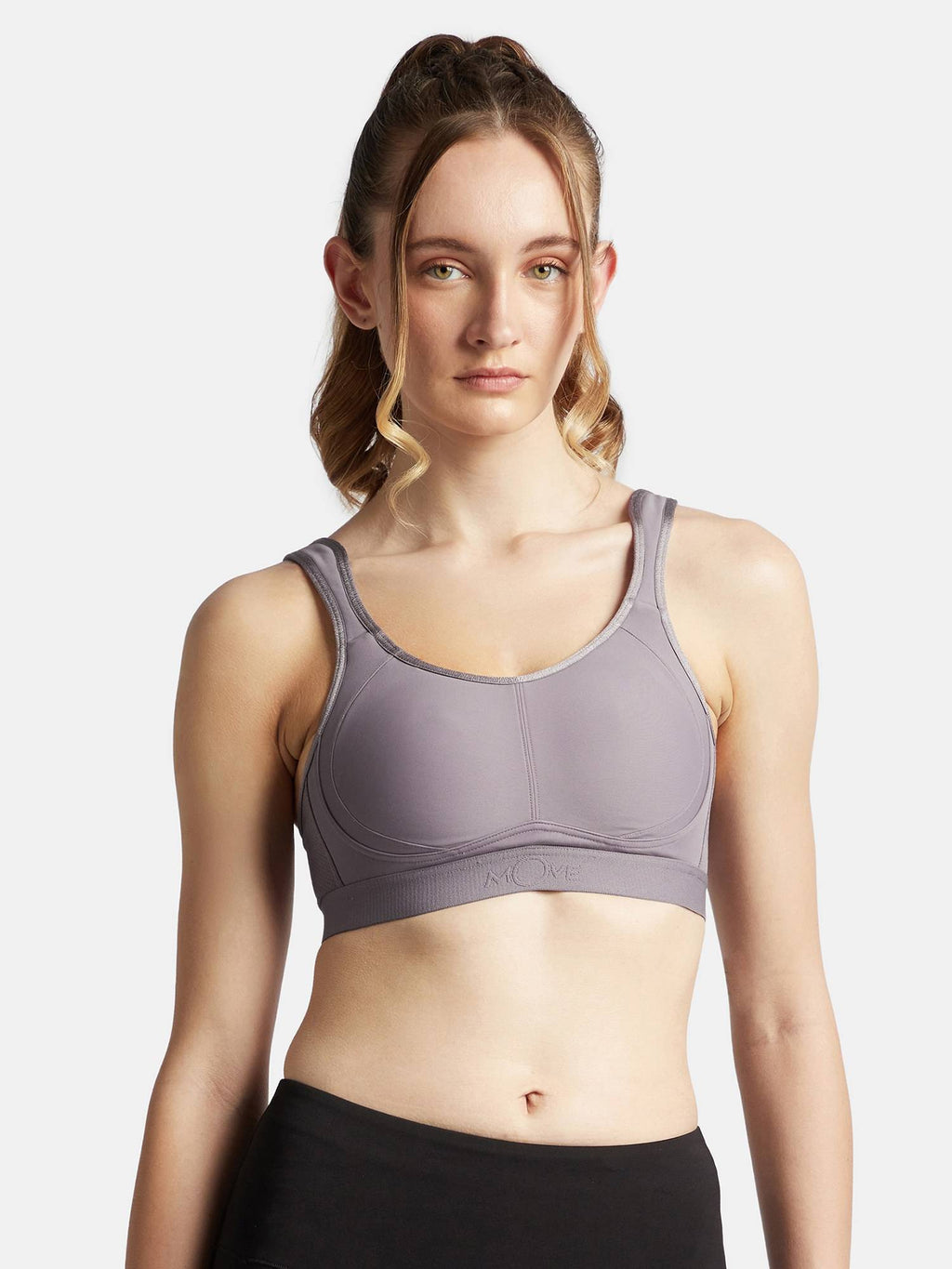 MI11 Wirefree Microfiber Elastane Active Wear Sports Bra - Grape Wine | sb09 - view 26