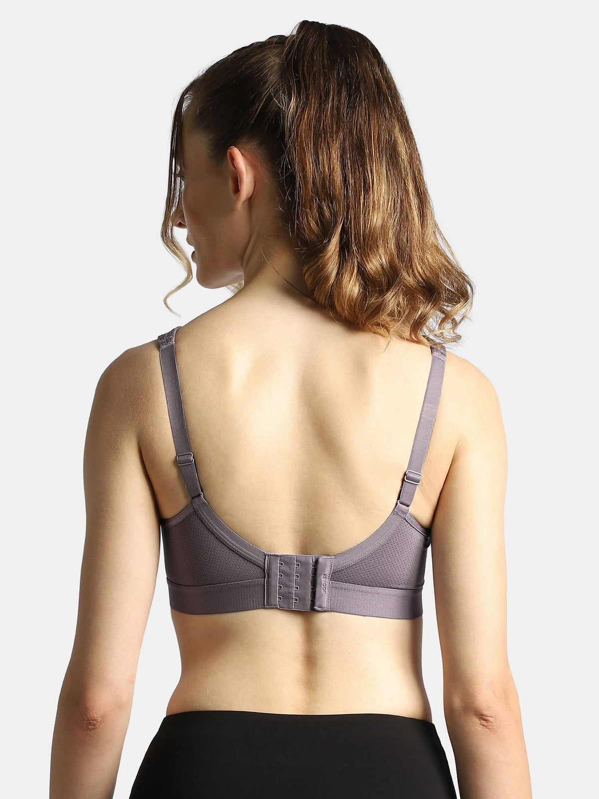 MI11 Wirefree Microfiber Elastane Active Wear Sports Bra - Black | sb09 - view 29