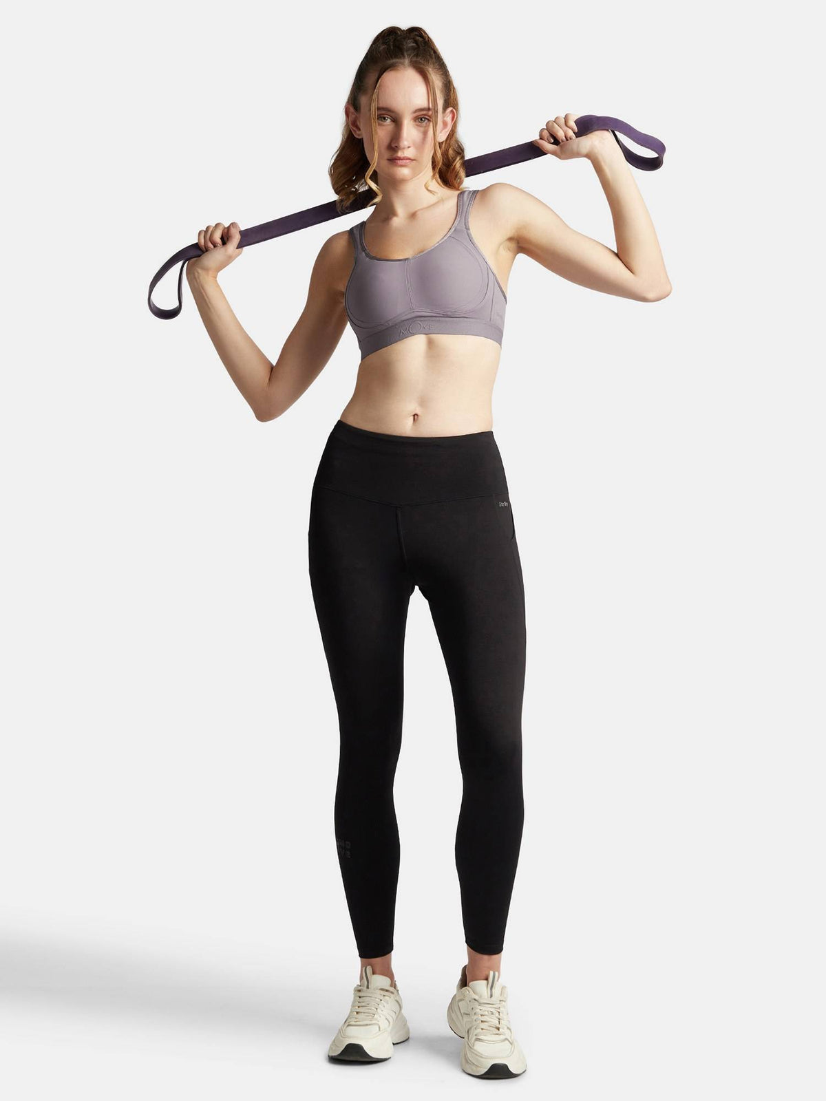 MI11 Wirefree Microfiber Elastane Active Wear Sports Bra - Grape Wine | sb09 - view 29