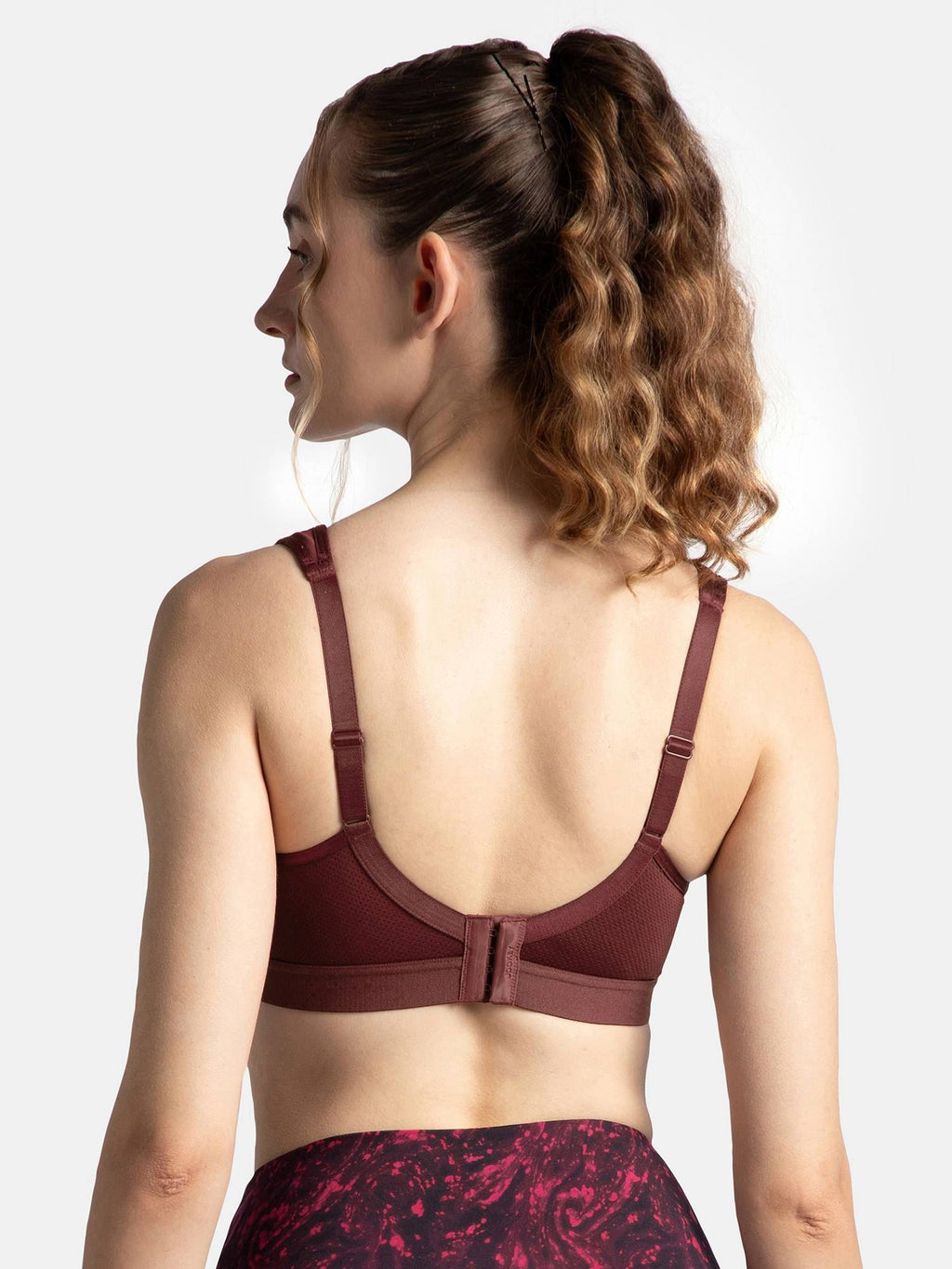 MI11 Wire free Plus Size Microfiber Elastane Active Wear Sports Bra-Minimal Grey | sb09 - view 29
