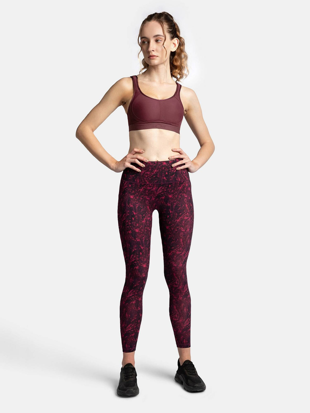 MI11 Wirefree Microfiber Elastane Active Wear Sports Bra - Black | sb09 - view 23