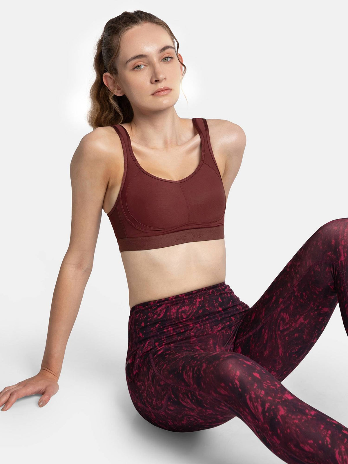 MI11 Wirefree Microfiber Elastane Active Wear Sports Bra - Black | sb09 - view 24