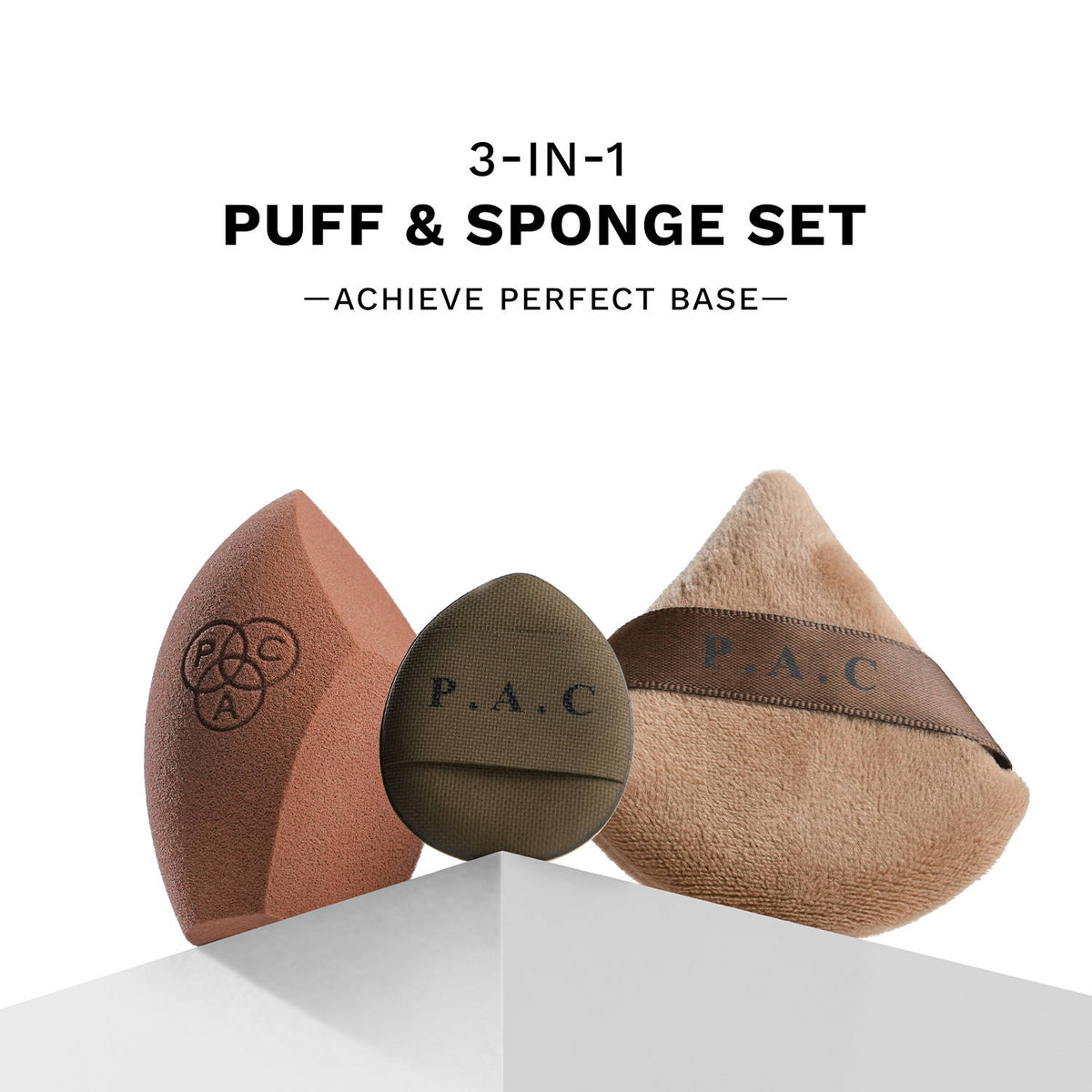 Base Perfecting Trio Makeup Sponge & Puff Set - Seamless, Streak free Coverage, Travel friendly | T32 - view 1