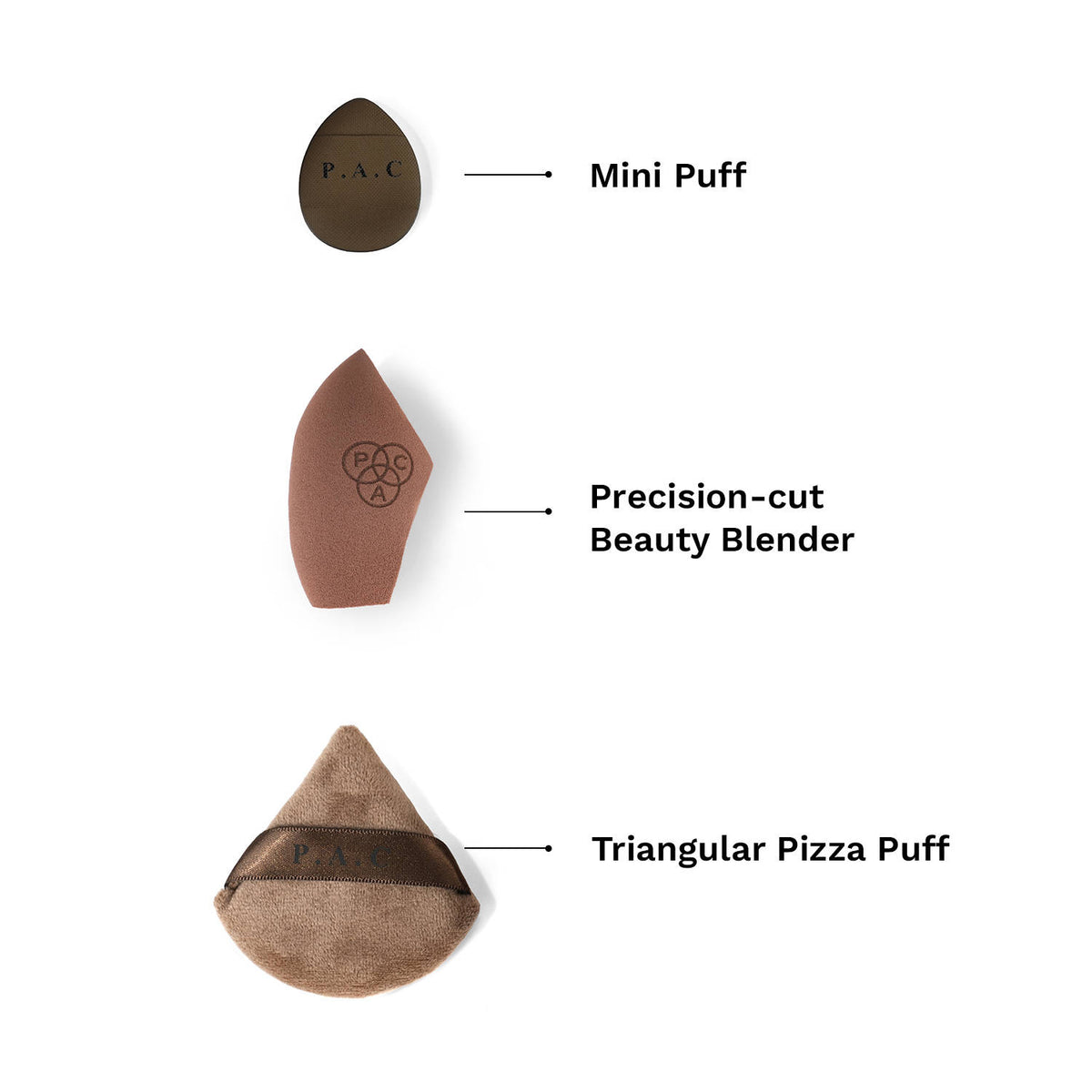 Base Perfecting Trio Makeup Sponge & Puff Set - Seamless, Streak free Coverage, Travel friendly | T32 - view 2