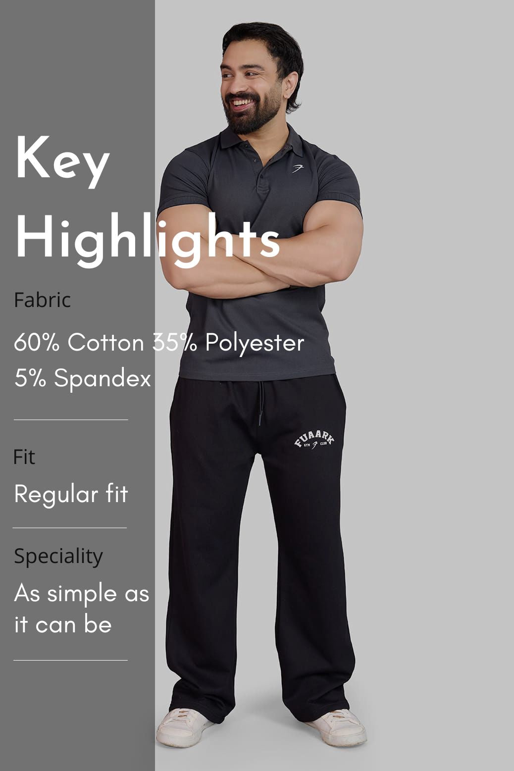 Aura Polo T-shirt Dark Grey