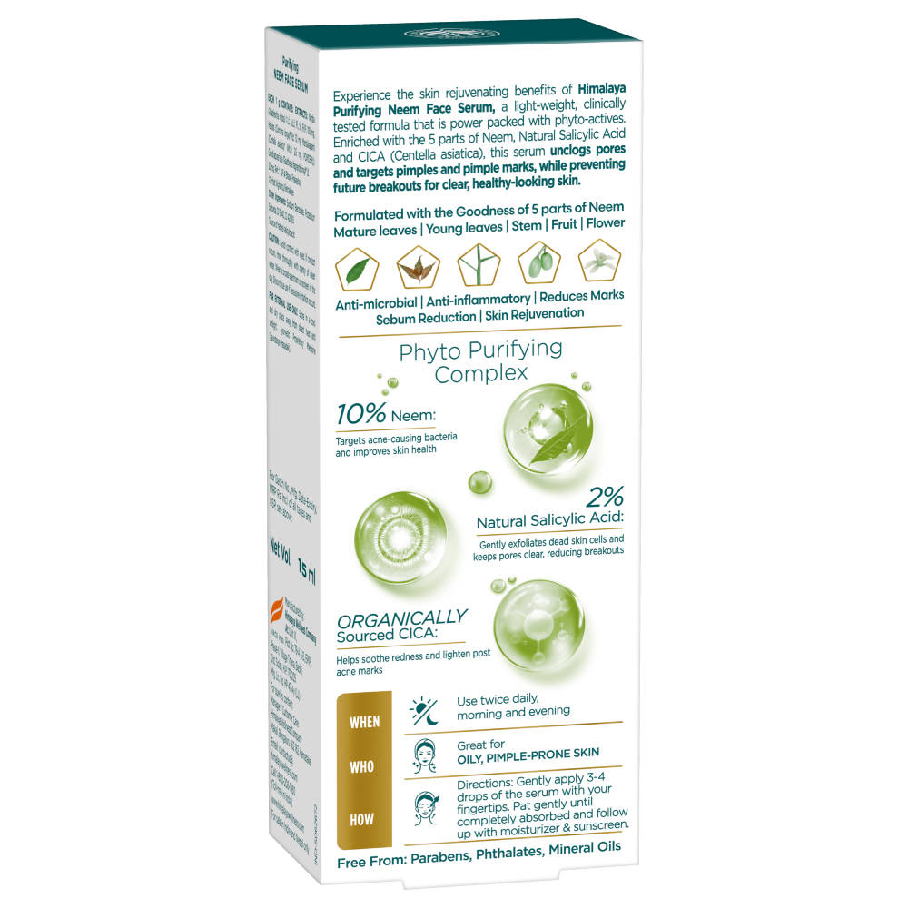 Purifying Neem Face Serum 2% Natural Salicylic Acid + Cica + Neem Extract | Z8 - view 3