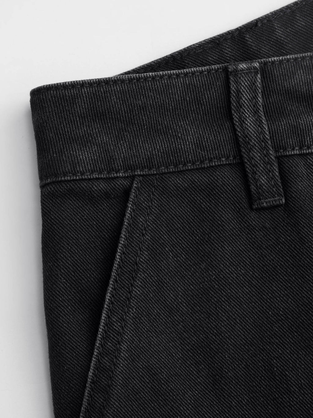 Denim Mid Rise Solid Bowknot Pocket Wide Leg Jeans Curve & Plus | WL90 - view 4