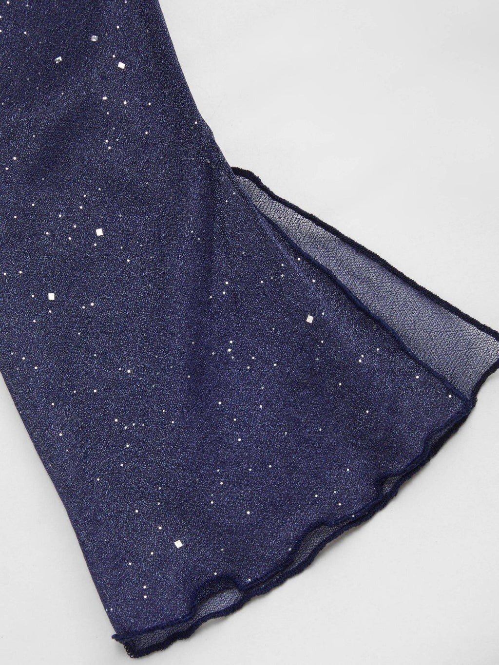 Square Neck Solid Glitter Knotted Mini Dress | D56 - view 7